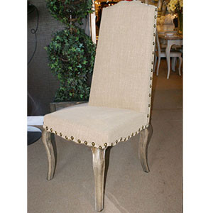 French Rustic Studded Dining Chair
