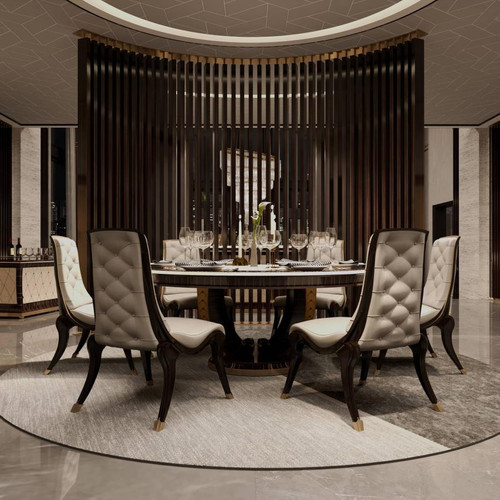 luxury dining table set round