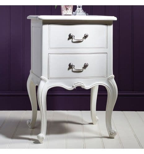 French Vanilla Upholstered Bedroom set, 3 Piece Velvet