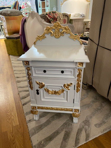 Chateau De Versailles Bedsides, Taupe and Gold