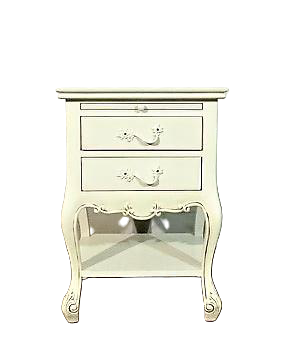 Chateau Antique White Bedside, Louis XVI Style