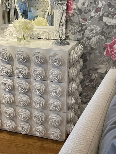 Rose Commode and Mirror