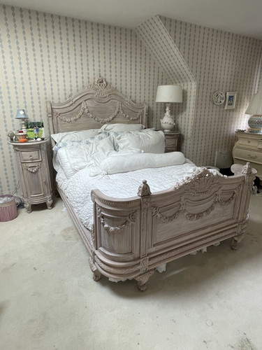 Chateau De Versailles Roses Bedroom Set, Lime Wash 3 Piece