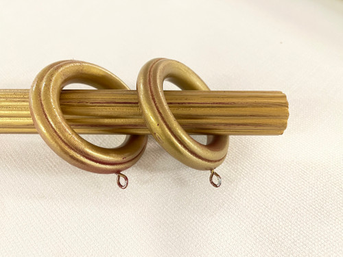 Rubbed Red Gold Wood Rings