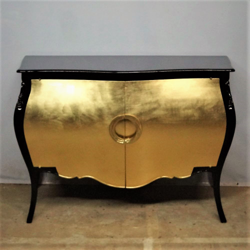 Baroque Sideboard Buffet, Black and Gold