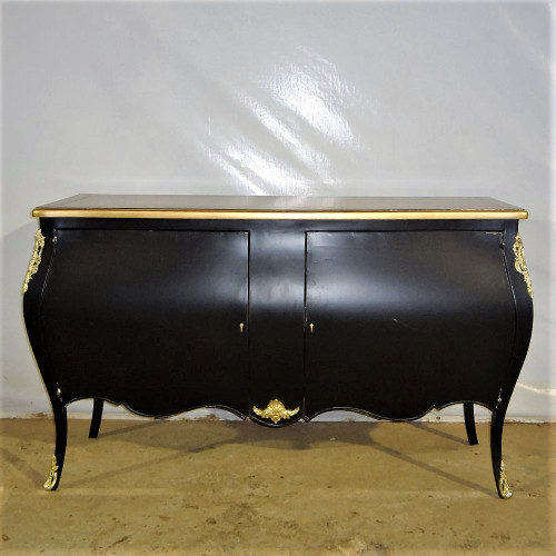 Baroque Sideboard, Black and Gold