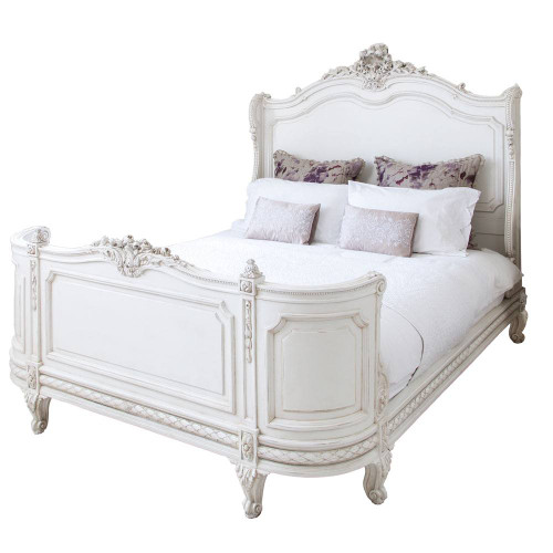 Chateau De Versailles Panel Bed, White