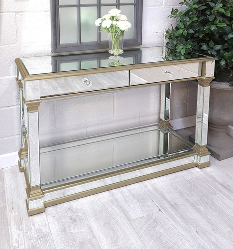 GLAM MIRRORED CONSOLE TABLE