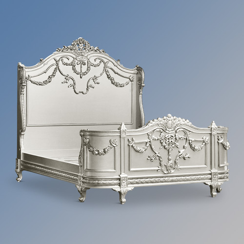 CHATEAU DE VERSAILLES BED, SILVER