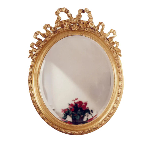 ORNATE OVAL WALL MIRROR