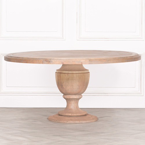 LYON RUSTIC ROUND LARGE DINING TABLE SET