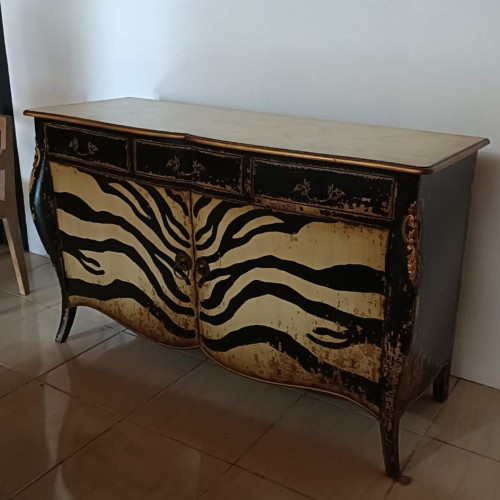 FRENCH BAROQUE ZEBRA SIDEBOARD BUFFET