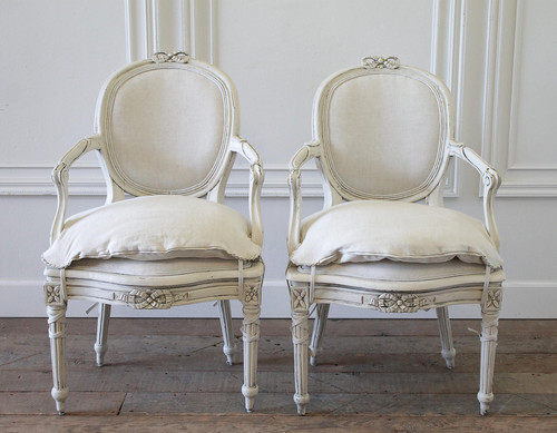 Louis XVI Bow Upholstered Armchair