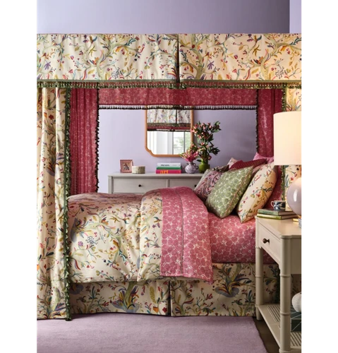 Enchanted Meadow Custom Bed Canopy Treatment