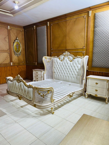 LOUIS XVI WHITE AND GOLD BEDROOM SET