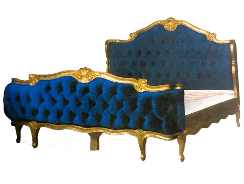 BAROQUE CHAMPAGNE TUFTED BED
