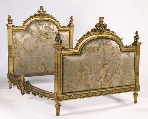 DAPHNE CLAIR VINTAGE LOUIS XVI ANTIQUE GOLD BED