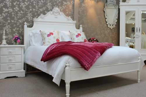 SHABBY CHIC FRENCH BED FRAME QUEEN SIZE