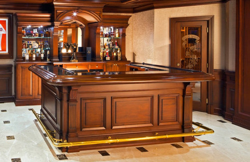 RESIDENTIAL CUSTOM HOME BAR MAHOGANY