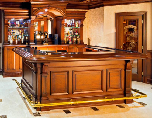 MAHOGANY CUSTOM HOME BAR