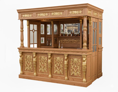 OAK AND GOLD PUB BAR