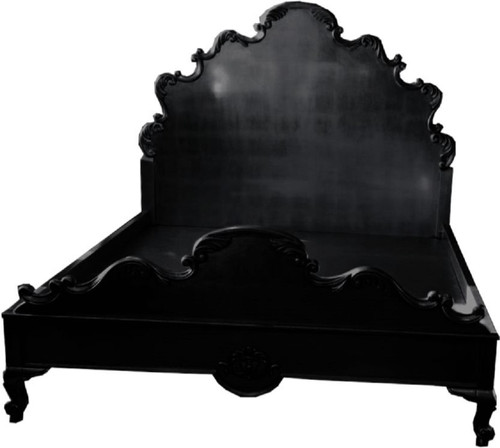 LYON BAROQUE STYLE BED, BLACK