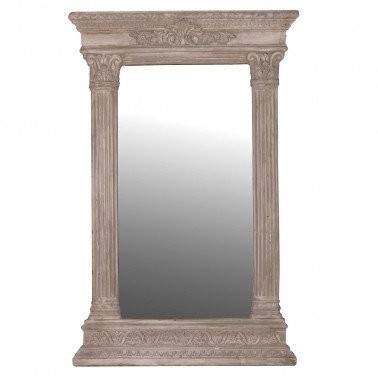 SHABBY CHIC WHITEWASH FLOOR MIRROR