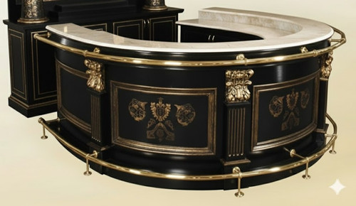 HORSESHOE COCKTAIL BAR BLACK AND GOLD