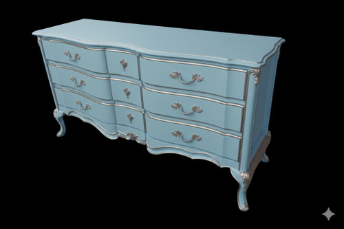 BLUE 3 DRAWER DRESSER