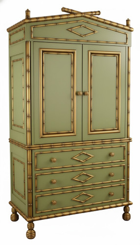 BAMGOO ARMOIRE GREEN AND GOLD
