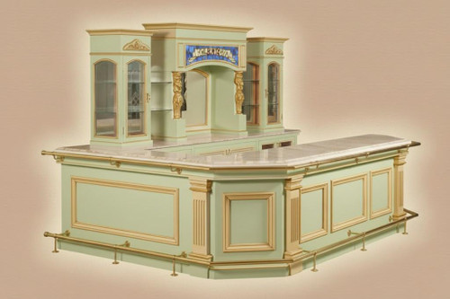CLASSIC ITALIAN HOME PUB BAR LIGHT GREEN AND GOLD