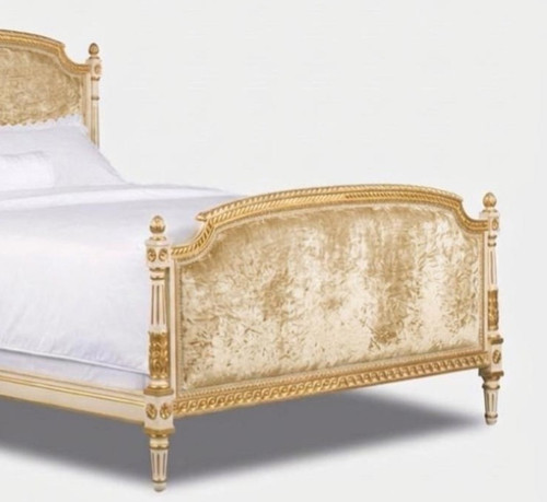 RITZ-CARLTON STYLE LOUIS XVI BED GOLD AND CREAM