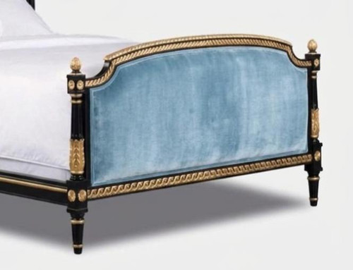 RITZ-CARLTON STYLE LOUIS XVI BED BLACK AND GOLD