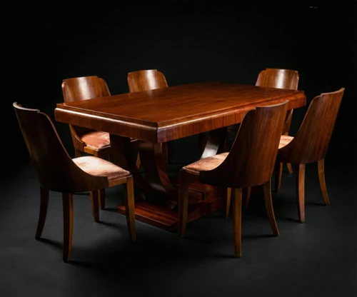ART DECO DINING SET 36 INCH DEPTH x 72 INCH LONG