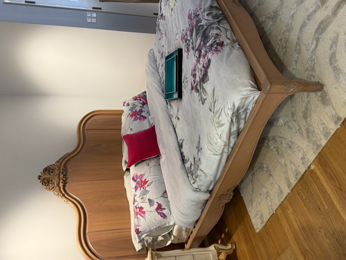 CHLOE CARVED BED WITH LOW FOOTBOARD