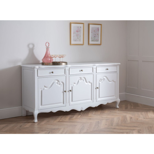 French Kitchen, White French 3 door Sideboard