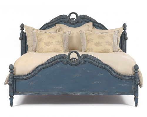 FRENCH BLUE PLATFORM BED