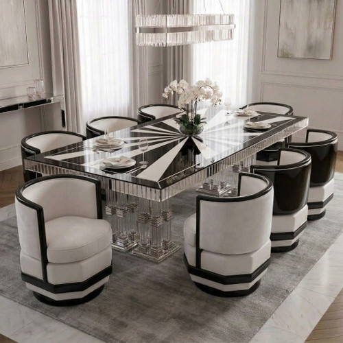 The Carlton Dining Set (Black & White Edition)