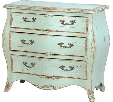 Turquoise Chest of Drawers, French Country Furniture Small 3 drawer