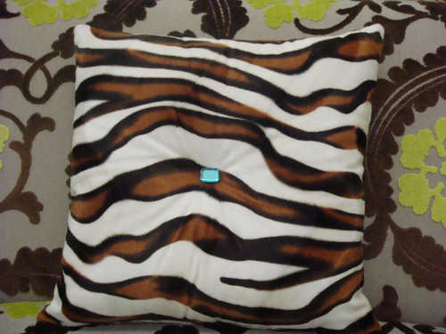 Zebra Bling Throw Pillow