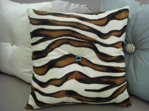 Zebra Bling Throw Pillow