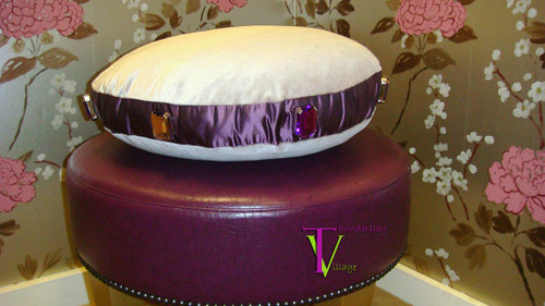 Bond Street Throw Pillow 16" Diameter in Light Mauve