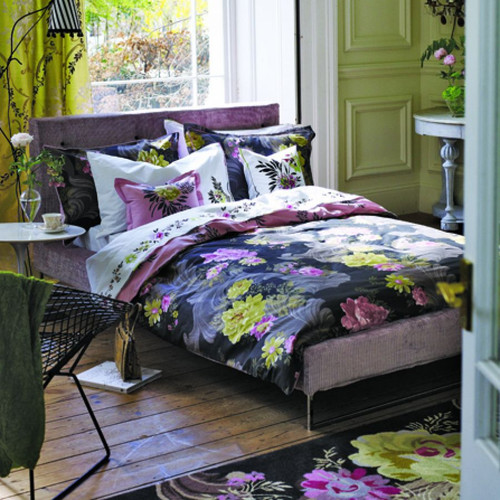 Upholstered Bed, Custom made in Designer Guild Fabric