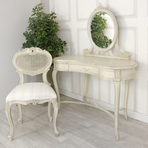 Shabby Chic Vanity Table, Antique Ivory