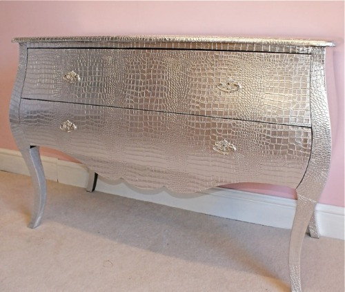 French Chest of Drawers, Crock Silver / 2 Drawer