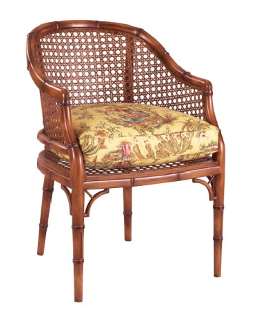 Bergere Chair, cane back bamboo style