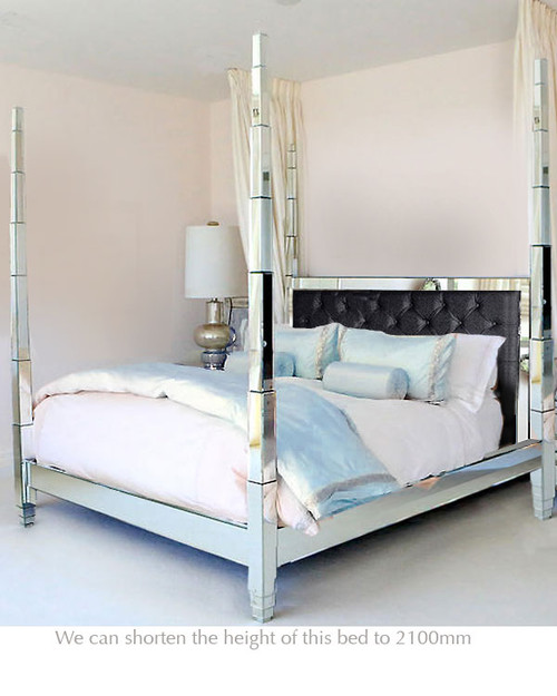 Four Poster Bed, Mirrored style