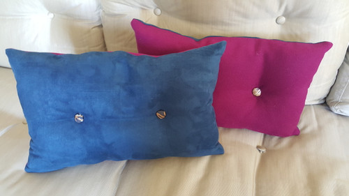 Lumbar Throw Pillow with Missoni Button Detail