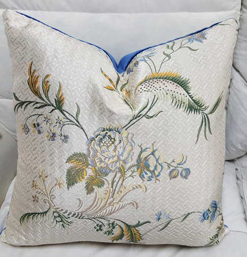 Silk Floral Throw Pillow