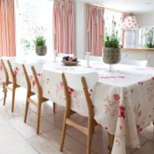 Roses Tablecloth, fabric by Kate Forman